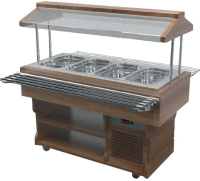 Салат-бар охлаждаемый Gastrolux ПО-187/5GN/W Woodline