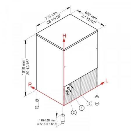 Льдогенератор (кубиковый лед, B-Qube 23 г)  Brema CB 955A HC NEW B-QUBE DP