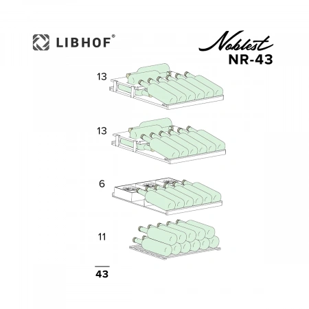 Винный шкаф монотемпературный Libhof NR-43 Red Cherry