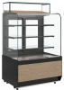Витрина кондитерская Полюс KR70 VM 1,3-2 STANDARD открытая, горка (9005)