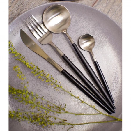 Ложка чайная P.L. Proff Cuisine 13,1 см ручка матовый черный PVD Lounge