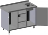 Барная станция для кофемашин Restoinox БСНКР-10/7-БП с нок-бокс
