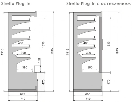 Холодильная горка Polair Stretto 1875 M Plug-In