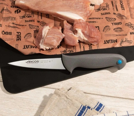 Нож для мяса Arcos Колор проф сталь нерж.,полипроп. ,L=49/35см серый (240800)
