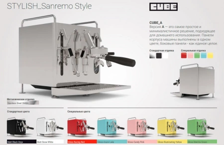 Рожковая кофемашина Sanremo Cube R Absolute 1 GR зеленая