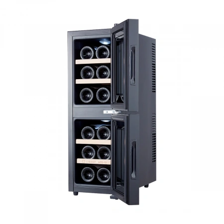 Винный шкаф двухзонный Libhof APD-12 black