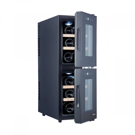 Винный шкаф двухзонный Libhof APD-12 black