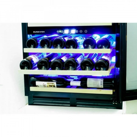 Винный шкаф двухзонный Dunavox DX-51.150DBK/DP