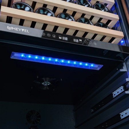 Винный шкаф двухзонный Meyvel MV77PRO-KBT2 (Итальянский орех)