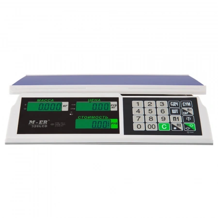 Весы торговые Mertech 326 AC-32.5 Slim LCD Белые